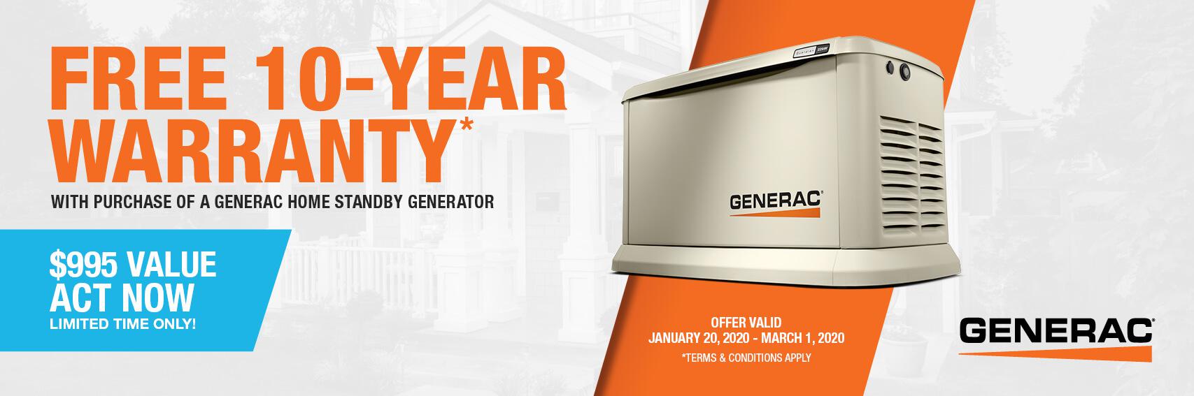 Homestandby Generator Deal | Warranty Offer | Generac Dealer | Eads, TN